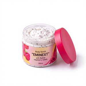 Exfoliante corporal Eminext 300 ml con semillas naturales de frambuesa de Baikal, aceite de coco sin refinar y manteca de karité. - Product Image 1