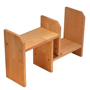 Modern Minimalist Wooden <b>Desk</b> Storage <b>Shelf</b> 2 Tier Solid Wood Office Organizer For Home Student Study - Product Image 1