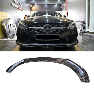 FD Style Car Front Bumper Lip Side <b>Splitter</b> Chin Spoiler Carbon Fiber for Mercedes Benz W205 C63 2015+ - Product Image 3