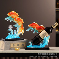 Le style chinois transparent a plus d'un ornement de poisson rouge chaque année, ornement de sables mouvants d'entrée créative, artisanat en résine