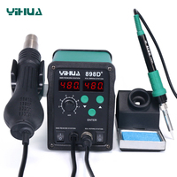Station de soudage YIHUA 898D+ 2-en-1 750W avec pistolet à air chaud et fer à souder pour réparation de téléphones portables