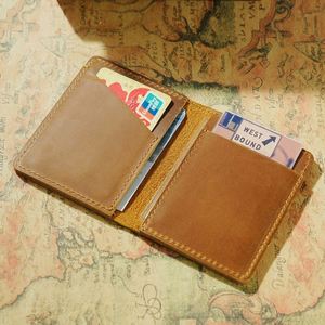Tarjetero Multifuncional Portátil Hecho a Mano de Cuero Crazy Horse Vintage, Ultrafino, de Cuero Genuino para Tarjetas de Crédito - Product Image 4