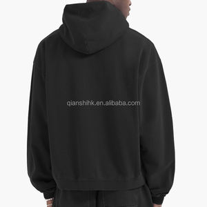 เสื้อมีฮู้ดผ้าเกล็ดปลาแบบซิป Y2k โอเวอร์ไซส์วินเทจผ้าเฟรนช์เทอร์รี่มีซิปมีฮู้ดไซส์ใหญ่พิเศษ450แกรม - Product Image 4