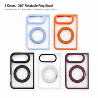 Étui pliable pour téléphone portable iPhone Duo avec support rotatif à 360°, finition mate translucide, sensation acrylique, bord en TPU, cadre de protection d'objectif en PC – Direct Usine