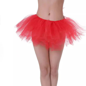 Fitspi Jupe <span class=keywords><strong>Tutu</strong></span> 5 couches pour femme, jupe bouffante en tulle pour adulte, jupe à volants superposés tendance, costume de ballet pour performance cosplay, jupe en maille - Product Image 5