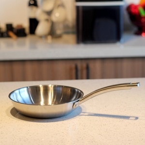 Tri-Ply Stainless Steel Large <b>Induction</b> Compatible Frying <b>Pan</b> - Product Image 5