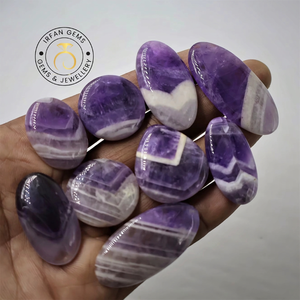 Lot en gros de cabochons en améthyste dentelle, vendus au poids, avec différentes formes et tailles, utilisés pour la fabrication de bijoux, pierre améthyste dentelle - Product Image 3