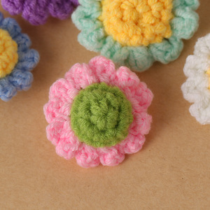 Têtes de fleurs en fil crocheté Kexiang pour DIY, pinces à cheveux, sacs, broches, fournitures artisanales - Product Image 2