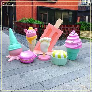 Estatua de cono de helado de fibra de vidrio personalizada, escultura grande de helado para decoración de exhibición de ventanas, 2022 - Product Image 2