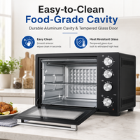 Four électrique domestique multifonctionnel 25L 35L 45L pour la cuisine à domicile avec température et minuterie réglables