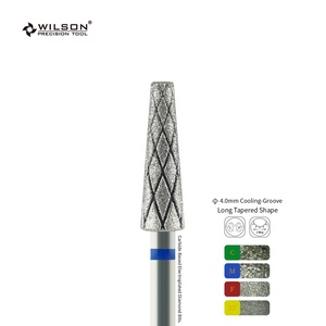 Brocas de diamante de forma cónica larga con ranura de refrigeración de 4,0mm, taladro de uñas resistente al ruido, herramienta de pulido de uñas acrílicas magnéticas para belleza - Product Image 1