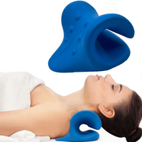 Dispositif de traction cervicale, relaxant pour le cou et les épaules, correcteur de colonne vertébrale, oreiller d'étirement du cou, soulagement de la douleur, matériau PU imperméable, massage