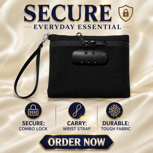 Estuche para Encendedor con Cierre Seguro, Negro, Rectangular, Portátil, con Correa para la Muñeca, Bolsa de Almacenamiento Moderna, Grande, a Prueba de Olores - Product Image 3