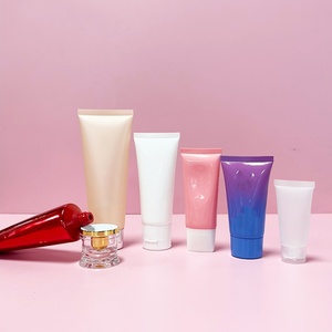 Tube cosmétique en plastique blanc, rouge, orange, vierge, imprimable, pour soins de la peau et nettoyant visage, avec couvercle à clapet, en gros, 30ml, 50ml, 100ml, 150ml - Product Image 3