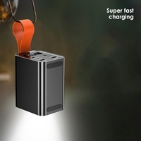 Batería Externa Portátil M-Queen Personalizada de Alta Capacidad 100W PD con Espejo UV, Cable Integrado y Pantalla LED - 30000/60000mAh Li-Polímero