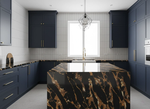 Jade Cosmos Gold de Vietnam, losa grande moderna de 20 mm de grosor para cocinas y baños de hoteles con diseño de modelo 3D - Product Image 5