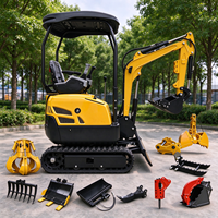 Promotion Commande Rapide Nouveau Mini-Excavateur Domestique 1.6 Tonne 2 Tonnes Prix de Vente