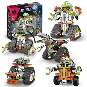 Popular Blocks 539pcs Space Robot 5 in 1 RC Robot Stem Building Bricks Assemble Brick Set Blocks