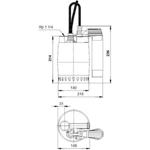 Bomba Sumergible Grundfos 2.36 L S 8 M de Acero Inoxidable para Drenaje de Sótanos - Product Image 2
