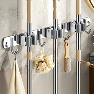 <span class=keywords><strong>Support</strong></span> mural moderne <span class=keywords><strong>pour</strong></span> balai, en acier inoxydable poli, antidérapant, à fixation adhésive puissante sans perçage, à un seul niveau, <span class=keywords><strong>pour</strong></span> salle de bain - Product Image 4