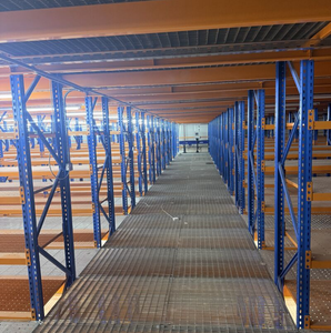 פלטת פלדה מגולוונת פתוחה / רשת רצפה לרצפת ביניים כבדה עבור מדפי משטחים בקנה מידה גדול - Product Image 5