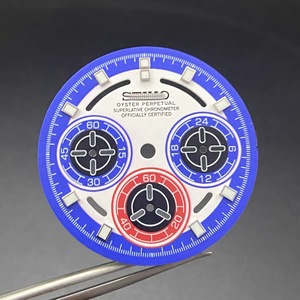 Nuevas Piezas de Reloj Estilo VK63, Cronógrafo de 3 Ojos, Esfera Blanca y Azul de 29.5mm, Luminoso Verde, Compatible con el Movimiento VK63 - Product Image 1