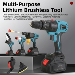 Ensemble d'outils électriques sans fil 16 en 1, 21V, avec têtes interchangeables, perceuse, clé à chocs, scie, boîte à outils - Product Image 4