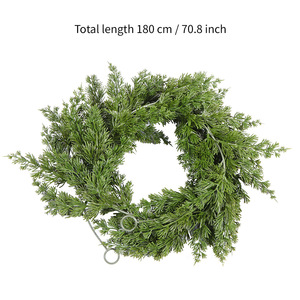 Guirnalda de Ratán Artificial Norfolk de 100cm/200cm, Decoración Navideña de Plástico Flocado, Decoración para el Hogar, Accesorios de Fotografía - Product Image 3