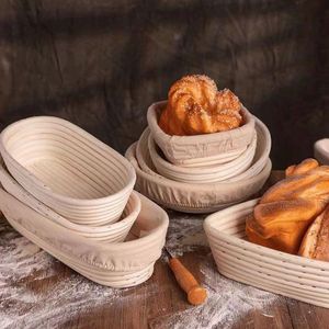 Cesta lineal de prueba de pan Cestas redondas de prueba de Banneton (25x15cm) Oval 11 pulgadas para masa fermentada y Banetton Baneton - Product Image 1