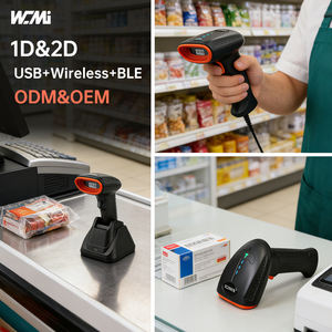 Сканер штрих-кодов WCMI QR, USB-сканер штрих-кодов, проводной 1D-сканер, ручной <span class=keywords><strong>2D</strong></span>-сканер с Bluetooth для POS-систем - Product Image 2