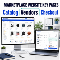 Diseño y Desarrollo de Sitios Web de Mercado de Comercio Electrónico Multivendedor Personalizados con Integración de Vendedores y Catálogo de Productos