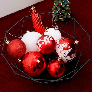 SHUANGYUAN Luxury Artificial Handpainted Plastic <strong>Christmas</strong> Baubles Set-Personalized Red <strong>Christmas</strong> <strong>Tree</strong> Ornaments Party Supplies - Product Image 4