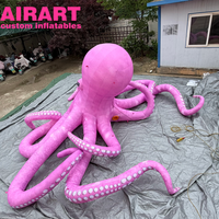 Décoration de scène, boule gonflable en forme de pieuvre rose pour la présentation