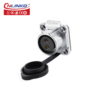 Conector Circular Hembra CNLINKO LP20 de 3 Núcleos, Tipo Push-Pull, IP68 Impermeable, para Cable de Alimentación Industrial