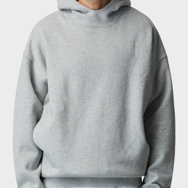 Wholesale Custom 400gsm 100% Cotton Heavyweight Brushed Fleece Streetwear Oversized Box Fit Men's Mock Neck Pullover Hoodies