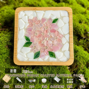 Nuevo Kit creativo de manualidades DIY, Kit de posavasos de mosaico hecho a mano, Kit de posavasos de bricolaje para manualidades de azulejos de mosaico para niños y adultos - Product Image 4
