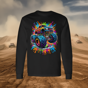 Camiseta de manga larga colorida Monster Truck Lover - Product Image 3