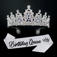 Diamond Crown Birthday Topper für Party dekorationen Elegantes Legierung zubehör
