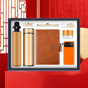 ของขวัญธุรกิจของบริษัทร่มปากกาโน้ตบุ๊ค U ดิสก์ของขวัญต้อนรับหรูหราวีไอพีเครื่องเขียนสำนักงานชุดของขวัญของบริษัท - Product Image 2