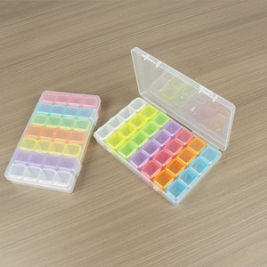 Colorful Plastic <b>Storage</b> <b>Box</b> 28 Compartments Rectangle Covered With Compartments For Jewelry And Nail Tools <b>Small</b> Hardware - Product Image 3