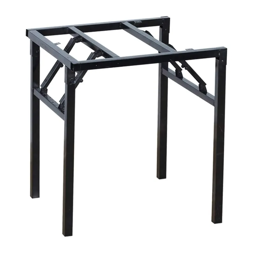 Bonne capacité de poids noire standard dinant les jambes pliantes de cadre en métal pour la petite table