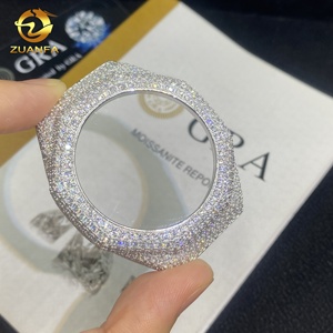 Vỏ đồng hồ mạ bạc 925 nguyên chất, đính đá toàn bộ, trang sức Hip Hop, kim cương Moissanite VVS, viền đồng hồ Moissanite VVS, dành cho đồng hồ GA2100 - Product Image 2