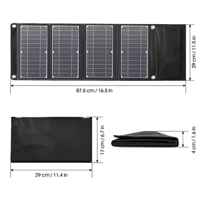Precio Directo de Fábrica, Paneles Solares Plegables Portátiles Negros al por Mayor, para RV, Camping, Carga de Teléfonos Móviles, PV 15W 21W 28W, Envío Gratis - Product Image 3