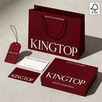 Maßgefertigte Champagner-Gold Starre Geschenkbox mit Papier-Einkaufstasche, Anhänger und Umschlag für Luxus-Verpackungen von Modemarken im Großhandel