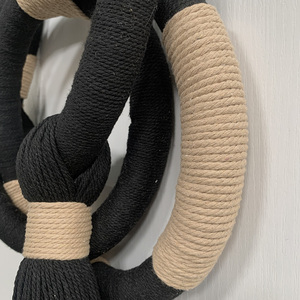 Adorno de Flecos de Cuerda de Algodón, Arte de Macramé, Decoración de Pared 3D, Estilo de Soporte para Macramé, Decoración de Habitación, Boda, Fibra Natural, Regalo para Amigos - Product Image 4