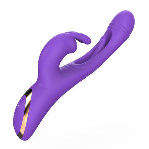 Vibratore Coniglio Leccante Tre in Uno, Stimolazione Clitoridea, Massaggio Punto G, Bastone per Masturbazione, Giocattolo Sessuale per Adulti - Product Image 1