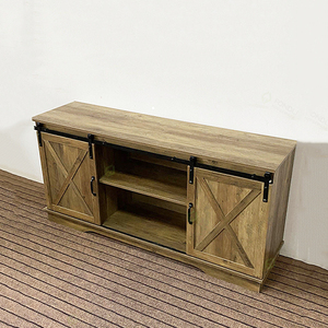 Moderno rustico porta stalla scorrevole in legno porta <span class=keywords><strong>TV</strong></span> Stand nuovo stile industriale pannello estensibile per soggiorno camera da letto casa Hotel - Product Image 2