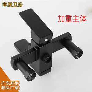 Black <b>Square</b> Bathtub Faucet 304 Stainless Steel Booster Handheld <b>Shower</b> <b>Head</b> Bathroom <b>Shower</b> Set Rain Top Spray Corrosion - Product Image 3