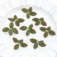 Feuilles artificielles de rose à quatre feuilles, d'hortensia et de pivoine pour la confection de bouquets, artisanat floral et décoration en gros