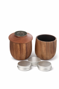 Kit de fumage pour whisky en bois carbonisé personnalisé, lot de 2, 10 oz, avec couvercle et 3 saveurs de copeaux de bois pour fumer le bourbon - Product Image 2